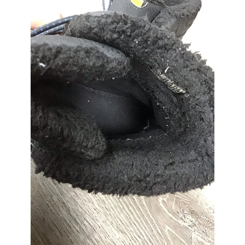 Merrell Youth Snow Crush 3.0 MK266123 Waterproof Black Fur Snow Boots Size 5 M